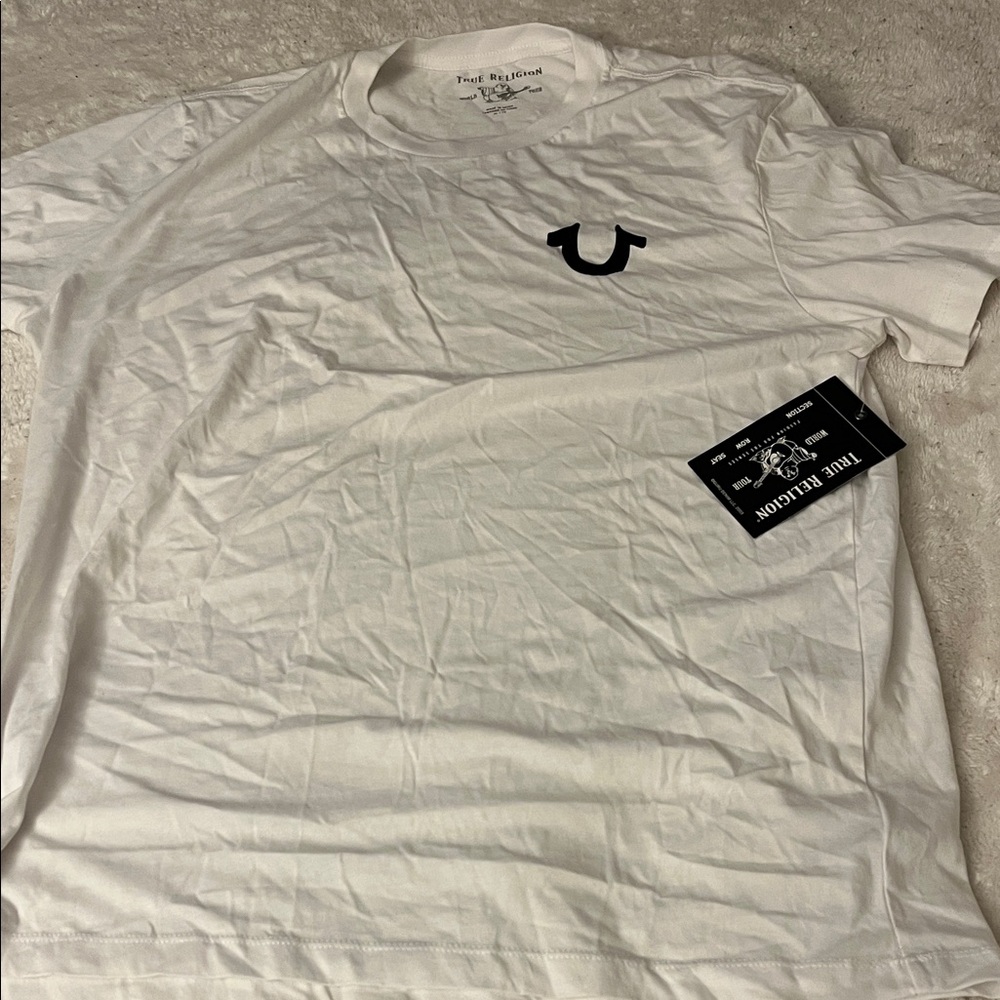 True Religion White Short Sleeve Tee